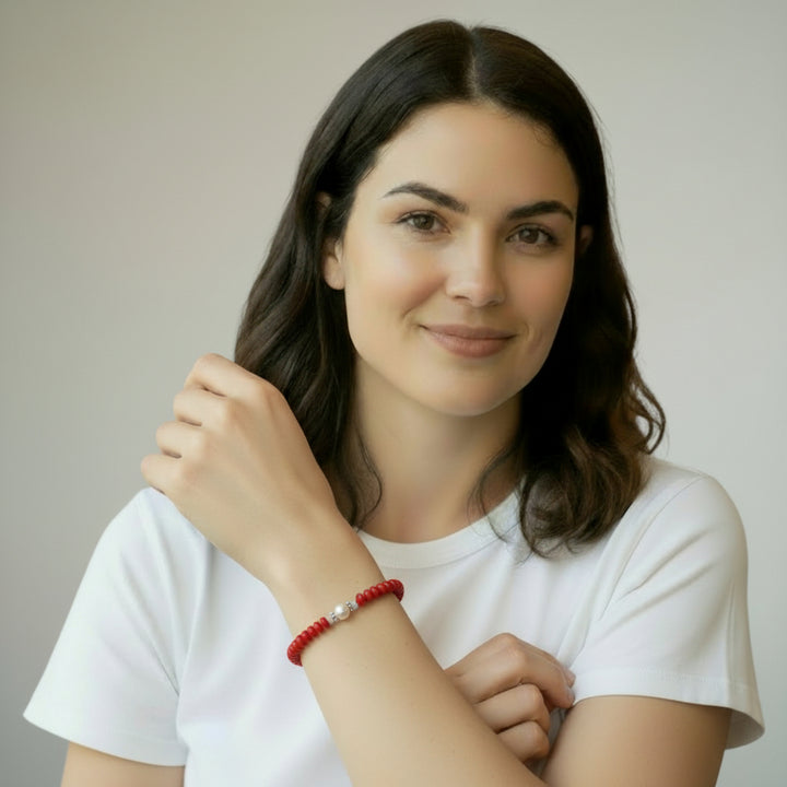Armband mit roter Koralle