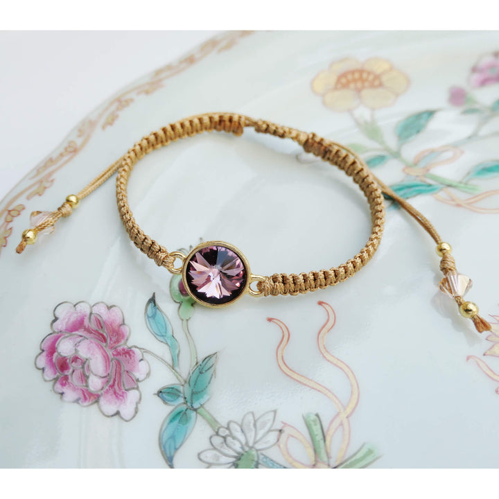 Armband geknüpft mit Swarovski Kristallen