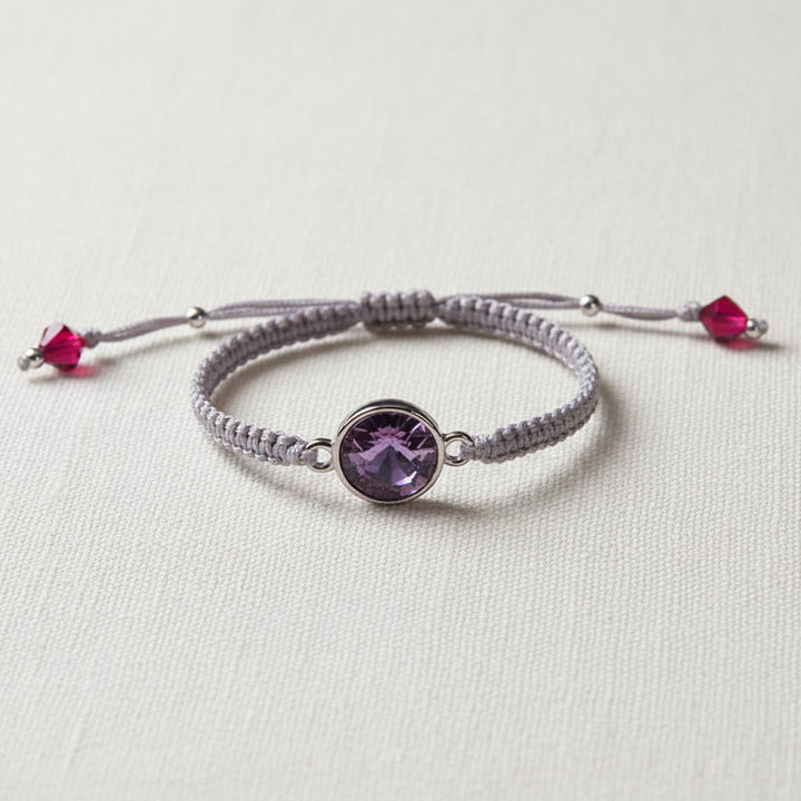 Armband mit Kristall in Violett