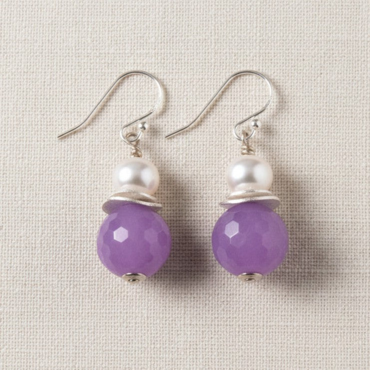 Ohrhänger Jade und Perlen, echt Silber – Perlotte Schmuck
