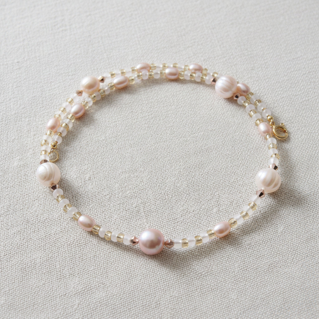Zarte Perlenkette Brautschmuck