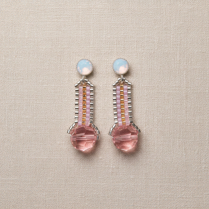 Ohrring-Peyote-Stil-Rosa