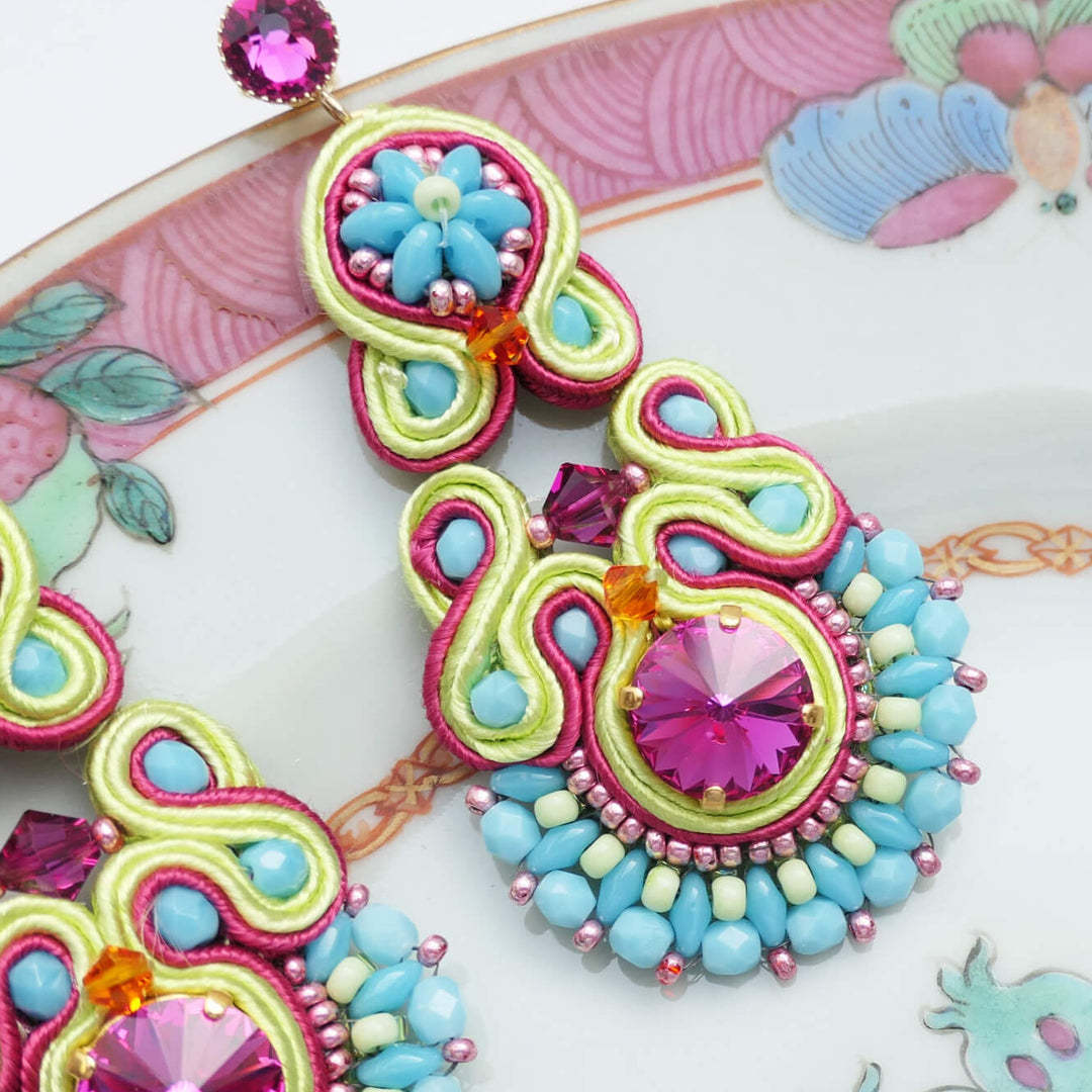 Bunte Soutache Ohrringe 