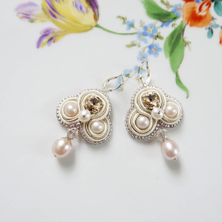 Soutache Ohrringe Perlen
