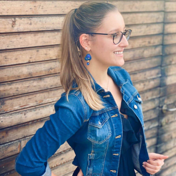 Making of Format Blaue Soutache Ohrringe
