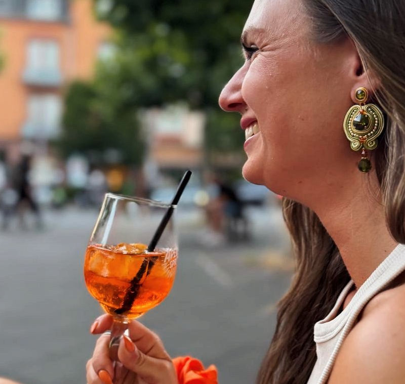 Grüne Soutache-Ohrringe