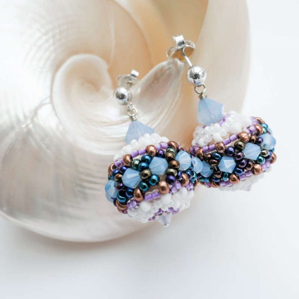 Ohrringe aus Rocailles Perlen in Kugelform