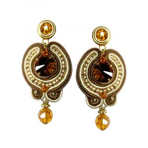 Ohrringe Soutache in braun